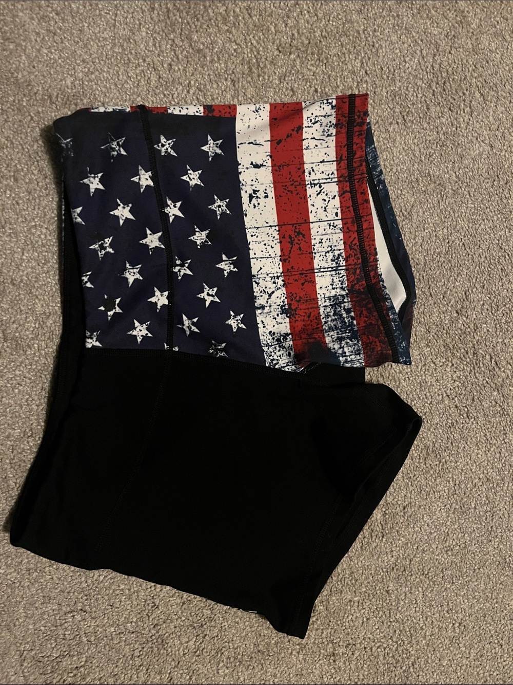 Born Primitive Patriotic Flag Active Shorts - Black, Red & Blue